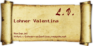 Lohner Valentina névjegykártya